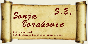 Sonja Boraković vizit kartica